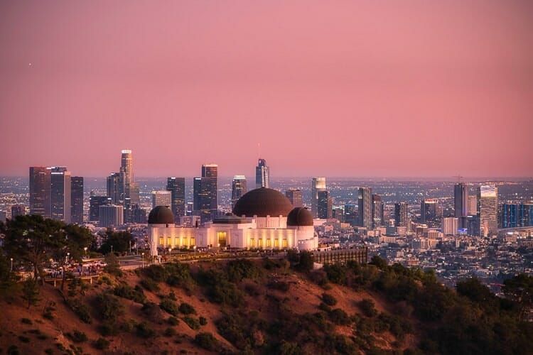 griffith observatory sunset